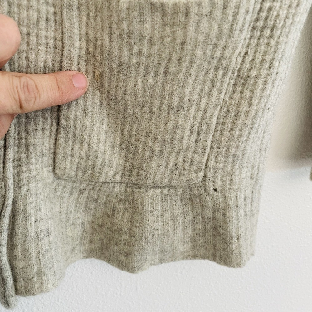 *READ* Madewell 100% Merino Wool V-Neck Button Front Cardigan Sweater Grey Small - Picture 7 of 10
